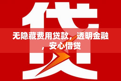 洪湖无隐藏费用贷款，透明金融，安心借贷