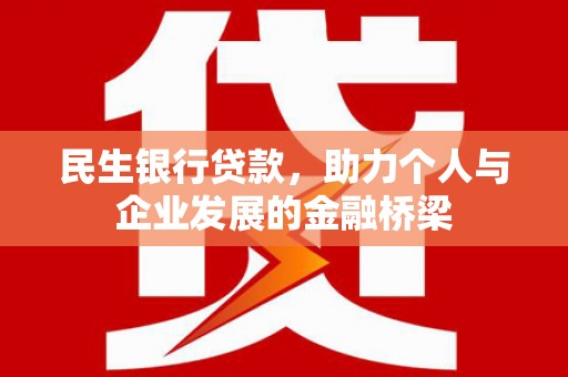 洪湖民生银行贷款，助力个人与企业发展的金融桥梁