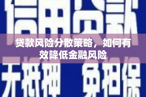 洪湖贷款风险分散策略，如何有效降低金融风险