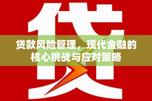 洪湖贷款风险管理，现代金融的核心挑战与应对策略