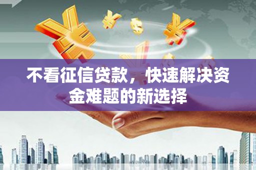 洪湖不看征信贷款，快速解决资金难题的新选择