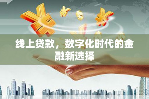 洪湖线上贷款，数字化时代的金融新选择