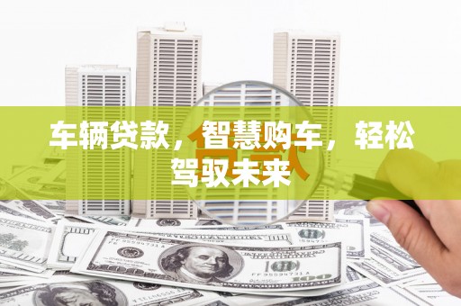 洪湖车辆贷款，智慧购车，轻松驾驭未来