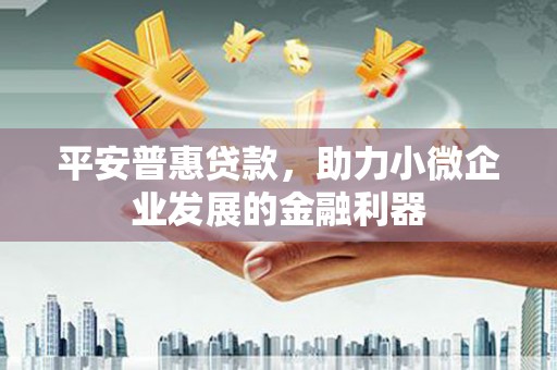 洪湖平安普惠贷款，助力小微企业发展的金融利器